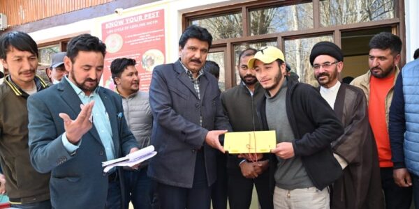 CEC Feroz Khan launches codling moth management program at Karkitchoo