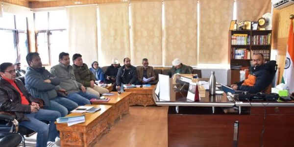 DC Santosh reviews progress of District Capex, LAHDC Subsidy, SDRF expenditure