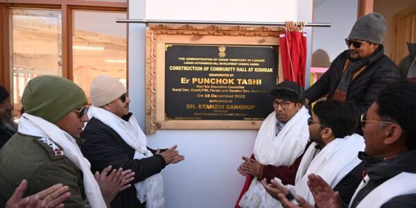 EC Tashi Inaugurates Community Hall at Kishrak, Zanskar