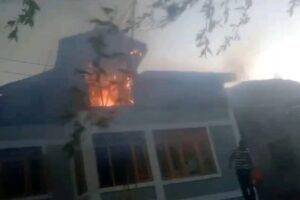 Fire Erupts in residential house at Nangma, Sankoo