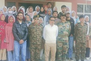 Brigadier Deepak Sajanhar visits GDC Kargil, interacts with NCC Cadets