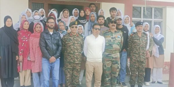 Brigadier Deepak Sajanhar visits GDC Kargil, interacts with NCC Cadets