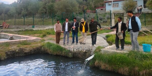 Dir. Animal /Sheep Husbandry & Fisheries, visits Pashkum, Shargole; Inspects Trout fish farm