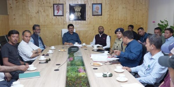 CEC Leh chairs follow up review meeting regarding Muharram Preparedness