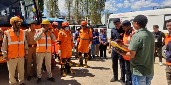 UTDMA in collaboration with NDMA successfully conducts mock drill exercises in Leh