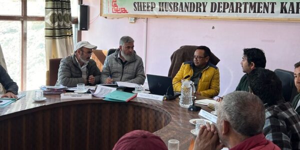 Director Sheep Husbandry Ladakh Dr Iftikhar Hussain begins three-day tour to Kargil