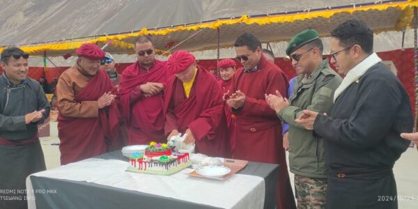 Foundation Laying Ceremony of Druk Padma Karpo School Branch at Skampuk, Nubra