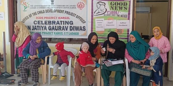 ICDS Project Kargil celebrates Jan Jatiya Gaurav Diwas at Karkitchoo