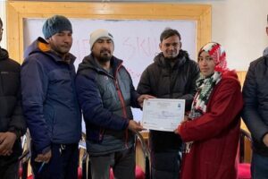 Skill certificates distributed to students of NEP Skill Courses at Sankoo Campus, GDC Kargil