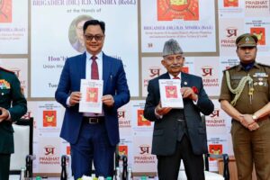 Union Minister  releases book authored by LG Ladakh  in New Delhi