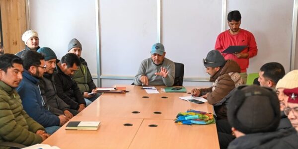 JD Sports, Tahir Zubaidi, chairs preview meeting for upcoming Ice Hockey LG Cup in Kargil