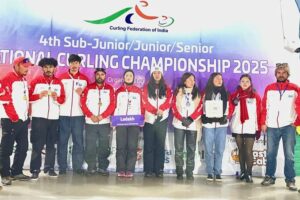 Team Ladakh wins Gold, Silver, Bronze at 4th National Winter Curling Championship in Gulmarg