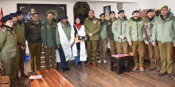 DGP Ladakh facilitates Nasrin Fatima for winning Gold in Taekwondo