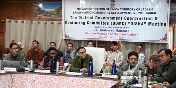 MP Ladakh chairs meeting of DISHA to review progress of Centrally Sponsored Schemes in Kargil