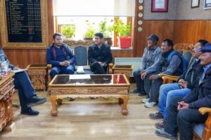 Delegation from Likir Calls on CEC Leh Regarding Land Allotment