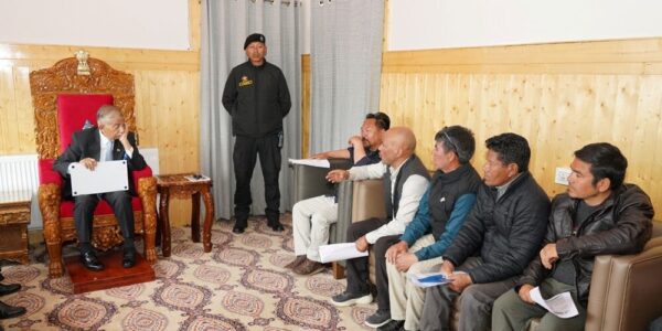 Delegation of LAHDC Leh Councillors calls on LG Ladakh, BD Mishra