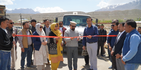 CEC Kargil, Dr. Mohd Jaffer Akhoon flag-off Four Solid Waste Collection Vehicles to Enhance Waste Management in Kargil