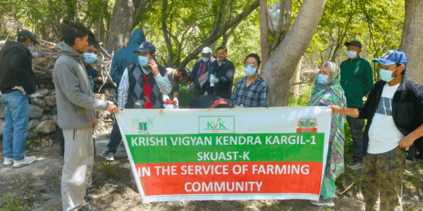 KVK Kargil-I Conducts Brown Tail Moth Management Drive at Poyen