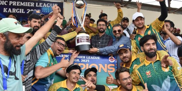 Deputy Commissioner Kargil Attends Final Match of Dardic Premier League Cricket Tournament at Biamathang