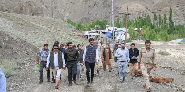 CEC Kargil Inspects Flood-Affected Areas of Samrah and Kukarchey Chiktan; Issues On-Spot Directions for Immediate Restoration Measures