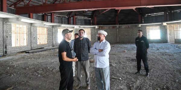 Dr.  Jaffer Akhoon Inspects Conference Hall Construction Work at Council Sectt.