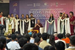 Geshe Dorje Damdul la Inspires Himalayan Youth with a Talk on Buddhism and Science