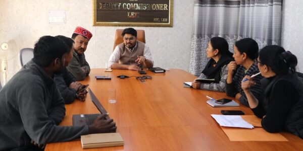 DC Leh Holds Meeting on PMJAY, Aadhaar & Other Saturation Programs