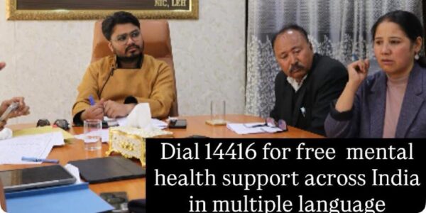 Dial 14416 for free mental health support across India in multiple language 
