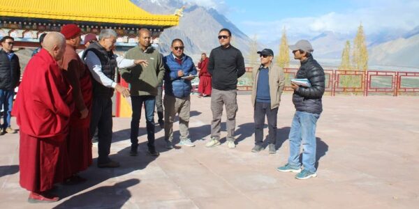 Administrative Secretary Sanjit Rodrigues visits Nubra on a  3 day of tour