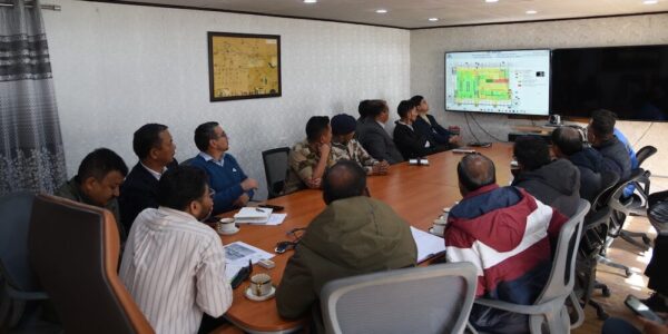 DC Leh Chairs Review Meeting on Construction of New Terminal Building at KBR Airport Leh