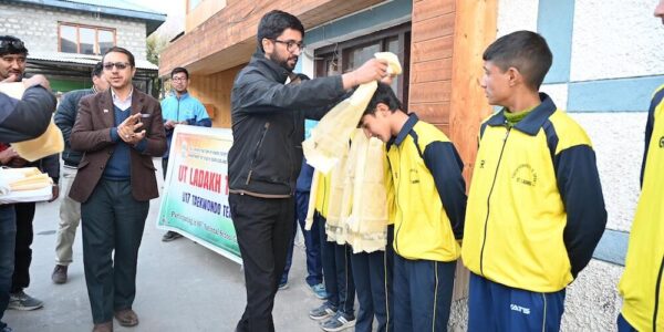 DC Kargil Flags Off Teams for 69th SGFI Taekwondo Championship