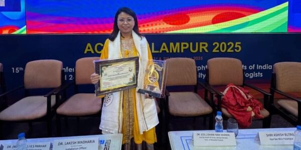 Dr. Motup Angmo Honoured with the Prestigious Dr. Sharat Chandra Das Endowment ACOIN Award 2024