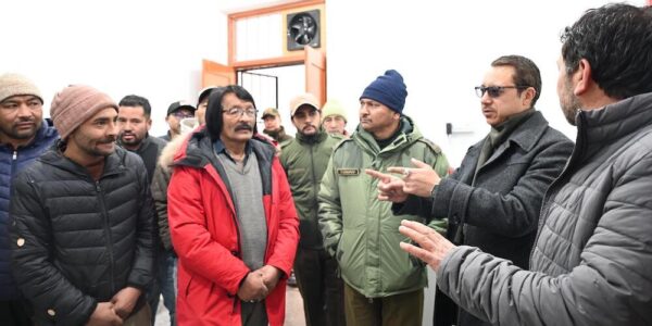 ADC Kargil, Imteeaz Kacho Conducts Quarterly Inspection of EVM Warehouse