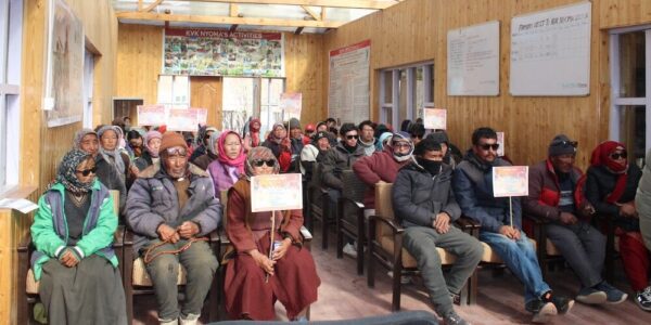 KVK Nyoma (Leh-II), Celebrates Kisan Diwas with Farmers at Nyoma and Phulak Village
