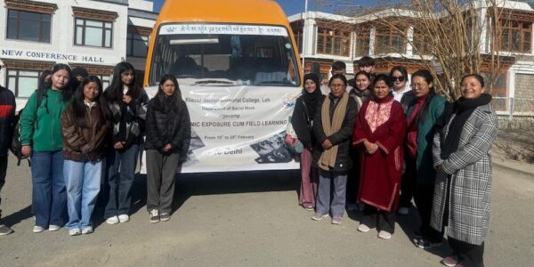 EJM College Leh Flags Off PM-USHA Academic Exposure & Field Learning Visit to New Delhi