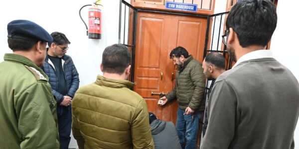 DC Kargil conducts quarterly inspection of EVM/VVPAT warehouse at Kurbathang