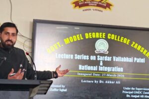 Lecture Series on Sardar Vallabhbhai Patel and National Integration begins at Govt Degree College Zanskar