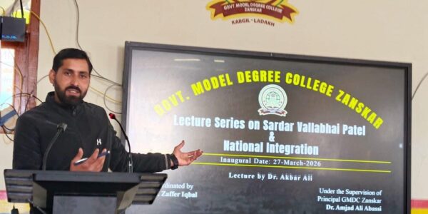 Lecture Series on Sardar Vallabhbhai Patel and National Integration begins at Govt Degree College Zanskar