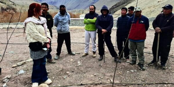 Block Plantation with Automated Drip Irrigation Launched under PMKSY–WDC 2.0 IWMP LEH RDD &PRI at Saspol Community Land
