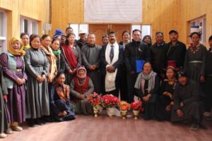 Vice Chancellor, UoL visits KVK Nyoma; reviews progress, promotes agricultural innovations