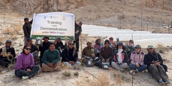 KVK Nyoma & UoL Conduct Successful Horticulture Development Programme at Model Apple Orchard, Himya (Rong Changthang)