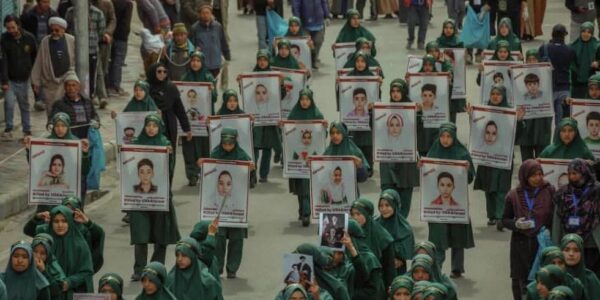 Massive Protest Rally Held in Kargil to Commemorate Minab School Children