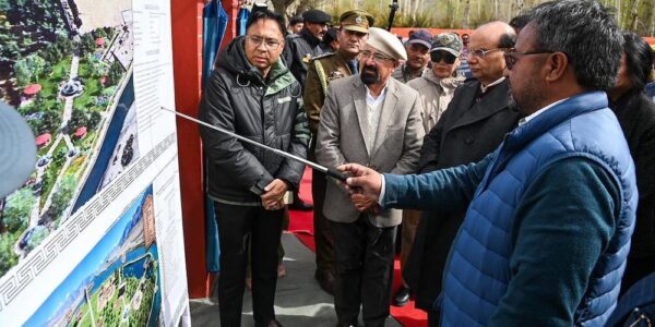 LG Vinai Kumar Saxena lays foundation for rGyal Khatoon & Sher Bagh Parks in Kargil under AMRUT 2.0