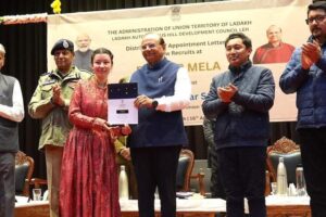 LG Saxena Hands Over Appointment Letters to 313 New District Cadre Employees in Leh Rozgar Mela