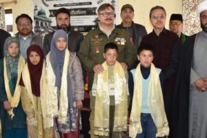 DC and SP Drass attend Felicitation Ceremony of Jamia Masjid Darul Tabligh in Honour of Meritorious Students