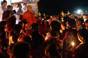 Candle Peace March Held at Mahabodhi International Meditation Centre on the Occasion of 2569th Vesak Purnima
