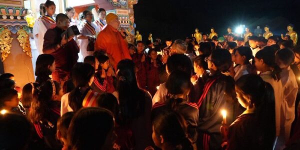 Candle Peace March Held at Mahabodhi International Meditation Centre on the Occasion of 2569th Vesak Purnima