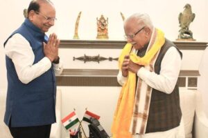 LG Saxena meets Union Minister for Housing & Urban Affairs Manohar Lal Khattar in New Delhi Discusses key infrastructure development projects for Ladakh
