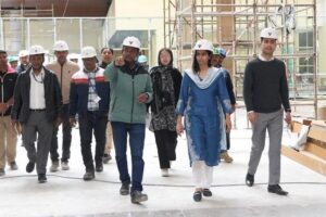 Administrative Secretary Civil Aviation visits New Terminal Building at Kushok Bakula Rinpoche Airport, Reviews Progress of Ongoing Works