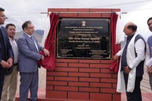 LG Vinai Kumar Saxena Lays Foundation Stone for India’s First High-Altitude Flower Fields in Ladakh